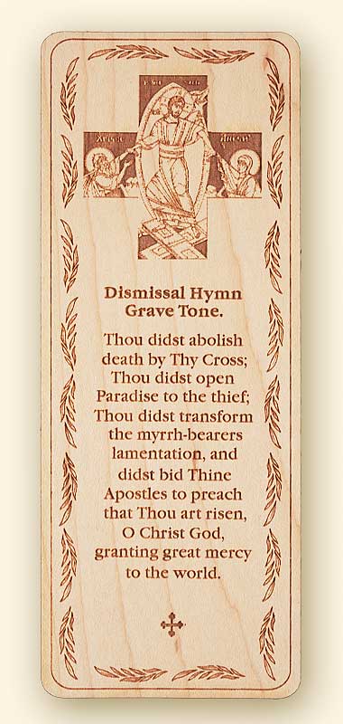 Grave Tone Resurrection Dismissal Hymn Wood Veneer Bookmark