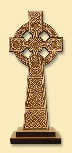 Six Inch Standing Celtic Laser-engraved Cross