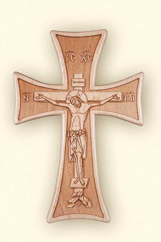 L193 Justinian Laser Engraved Cross Front