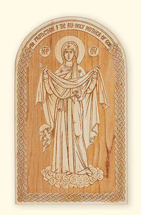 Protection of the Mother of God Laser-engraved Icon L234