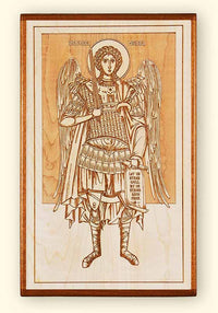 Archangel Michael Laser Engraved Icon