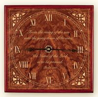 L222 Bubinga Wood Laser Engraved Clock