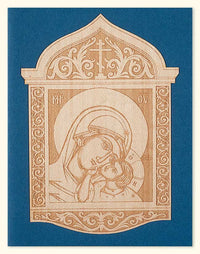 G427 Sweet-Kissing Mother of God Laser Engraved Wood Veneer Card