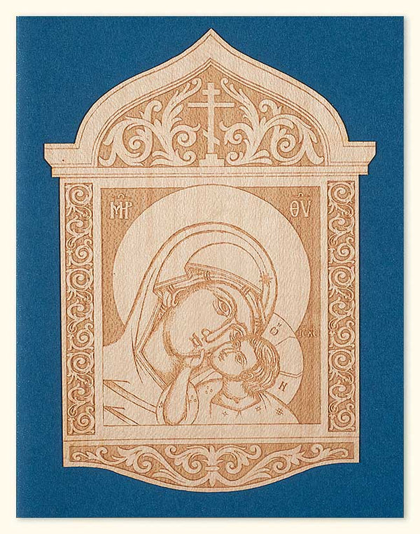 G427 Sweet-Kissing Mother of God Laser Engraved Wood Veneer Card