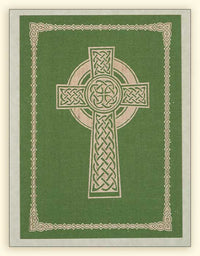 G350 Celtic Cross Laser Engraved Paper Card, Green
