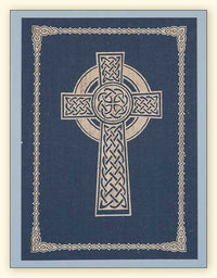 G350 Celtic Cross Laser Engraved Paper Card, Blue