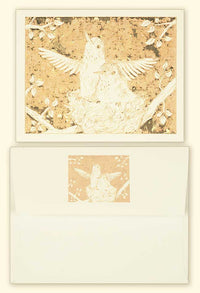 G502 Hummingbirds Laser Engraved Card with envelope Cream