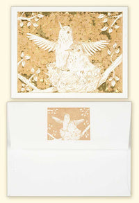 G502 Hummingbirds Laser Engraved Card with envelope White