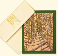 G523 Birc Forest Path Wood Veneer Card