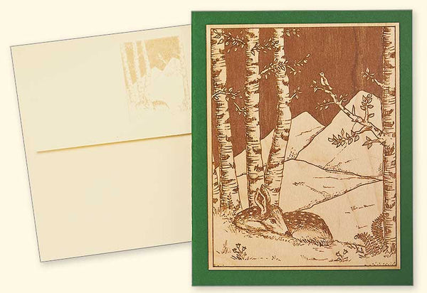G525 Deer Wood Veneer Card