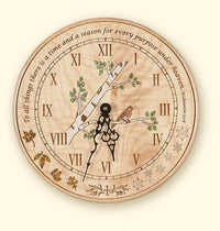 L191 Clock with Branch and Bird, Colored version