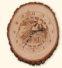 L313 St. Herman Rustic Clock, Large 