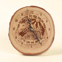 L313 St. Herman Rustic Clock, Desk Size