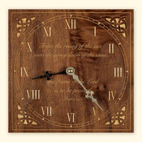 L251 Black Walnut Laser Engraved Clock with Celtic Design