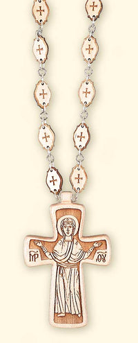 L259 Early Christian Style Pectoral Cross with Wooden Chain