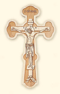 L264 Laser-engraved Handheld Baptismal Cross Front