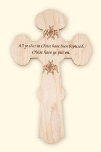 L264 Laser-engraved Handheld Baptismal Cross Back