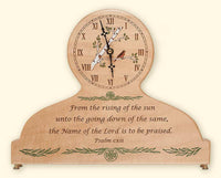 Laser Engraved Maple Mantel Clock with Choice of Inscriptions