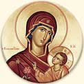 B219 Mother of God of Cassiope Icon Button