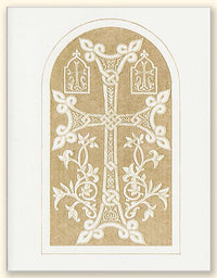 G352 Armenian Cross Laser Engraved Card Two, White paper