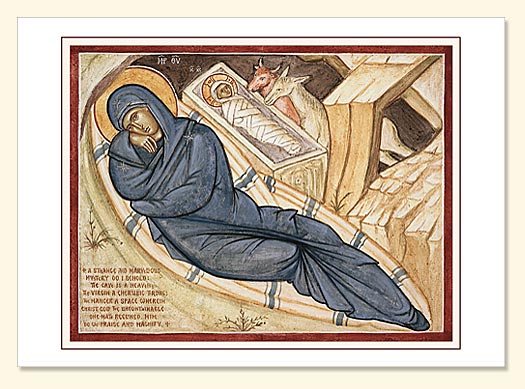 Nativity Fresco by Holy Nativity Convent printed greeting card