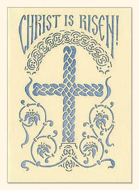 G125 Cross Design and Christ is Risen Laser-cut Pascha Card