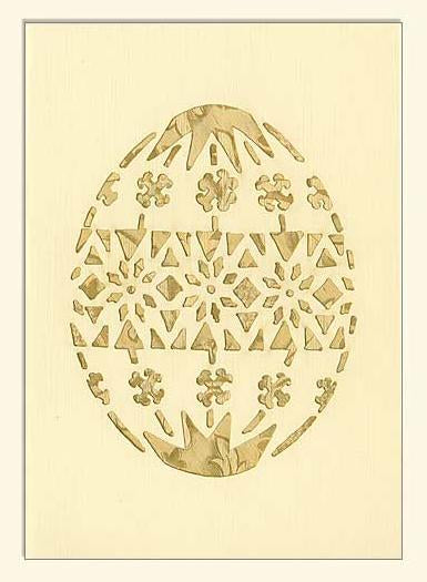 G127 Egg Design Laser-cut Pascha Card