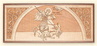 St. George on a Horse Laser-engraved Icon