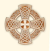 L266 Maple Celtic Cross Plaque