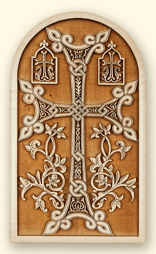 Armenian Cross Laser-Engraved Plaque