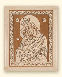 Mother of God of Pochaev Laser-engraved Icon