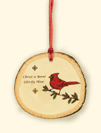 Rustic Ornament with Cardinal