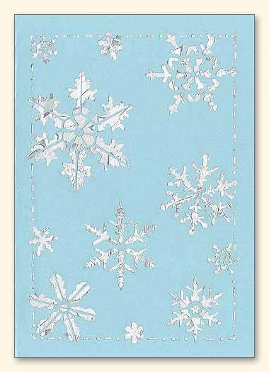 G211 Nativity with Snowflake Design Laser-cut Card